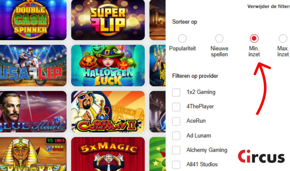 Minimale inzet bij Circus.nl logo