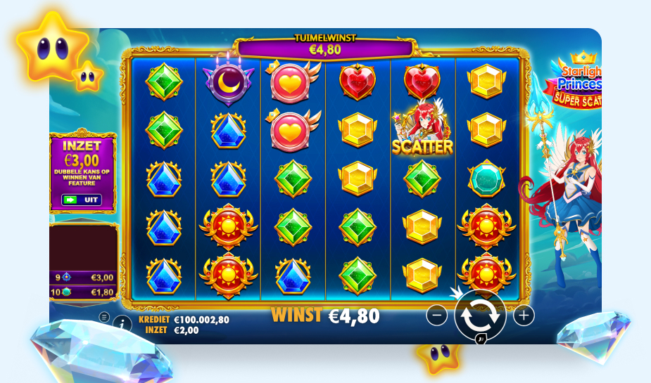 Starlight Princess Super Scatter printscreen - Gameplay