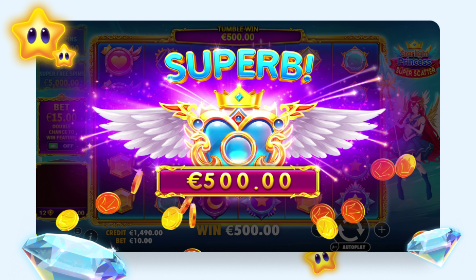 Starlight Princess Super Scatter printscreen - Superb win logo