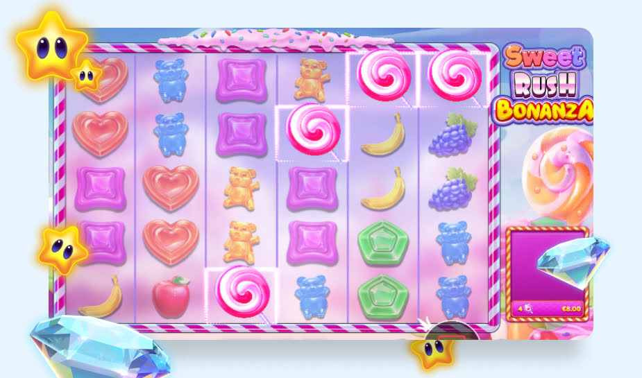Sweet Rush Bonanza - Printscreen - scatters logo