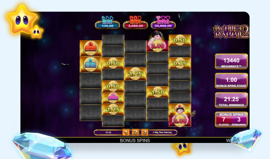 White Rabbit 2 printscreen - Bonusronde logo