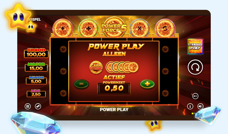 Cash Strike Power Force 5 Speelveld - Powerplay