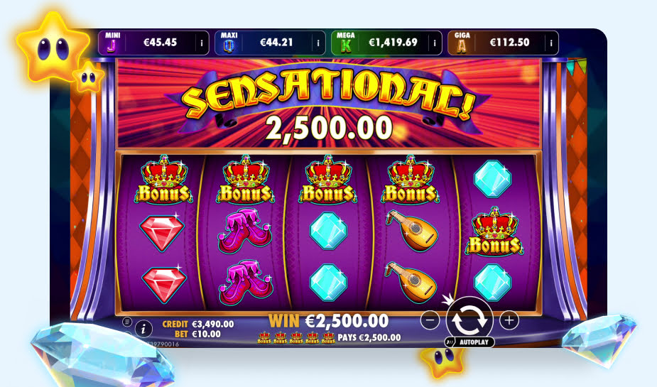 Joker’s Jewels Oranje Jackpot printscreen - 4 symbolen logo