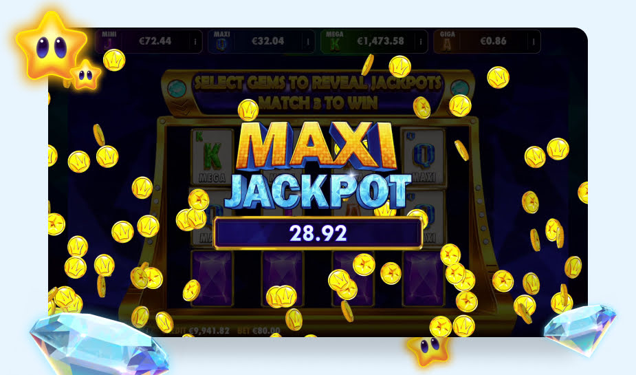 Joker’s Jewels Oranje Jackpot printscreen - Maxi jackpot logo