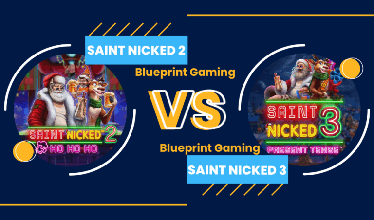 slots battle tussen de spellen Saint Nicked 2 en Saint Nicked 3