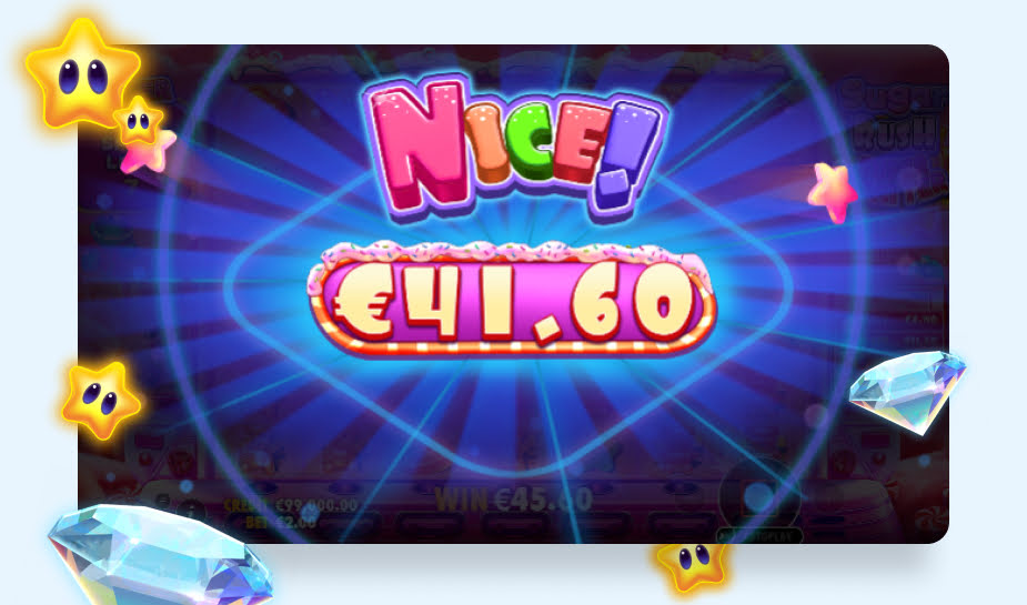 Sugar Rush Super Scatter speelveld - Nice win