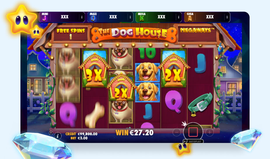 The Dog House Megaways printscreen - Sticky wilds logo