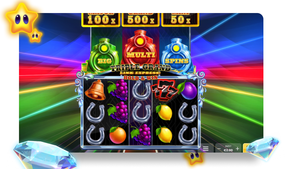 speelveld van triple link express hold and win