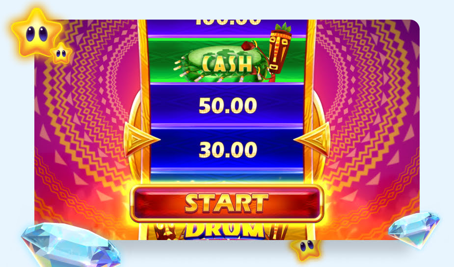 12 Masks of Fire Drum Frenzy Speelveld - Rad