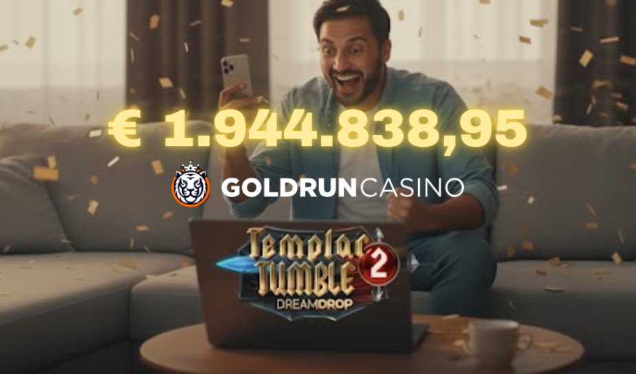 Jackpot van € 1,9 miljoen valt bij Goldrun Casino