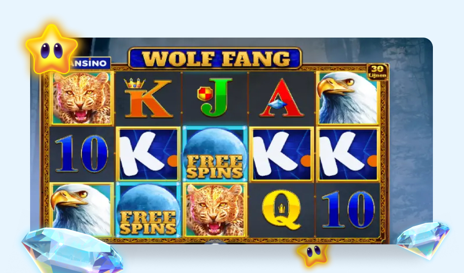 Kansino logo WolfFang huismerk gokkast