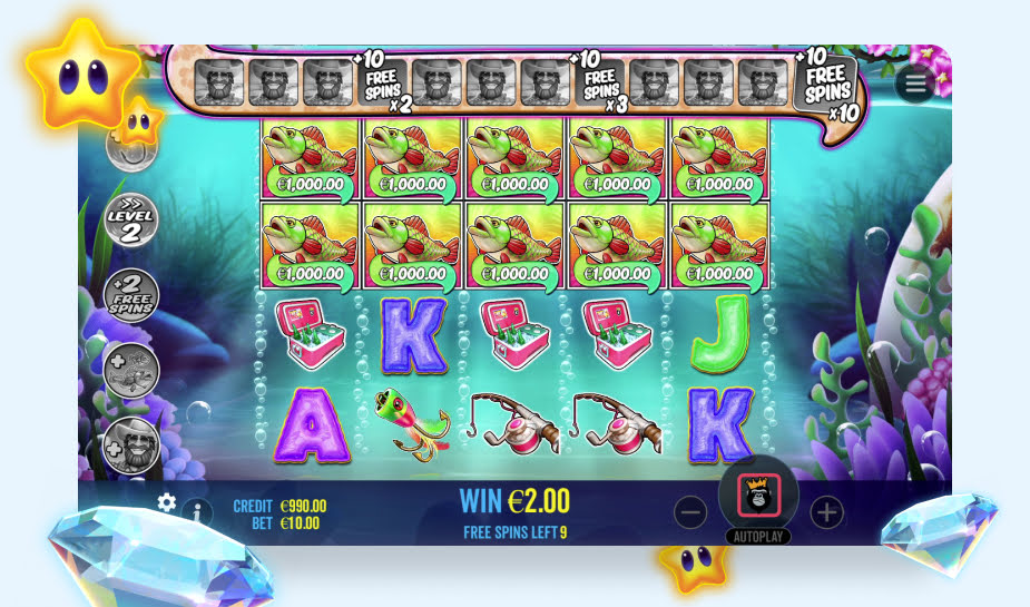 Big Bass Splash Speelveld - bonusronde