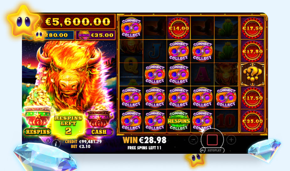 Fire Stampede Ultimate Speelveld - Respin ronde