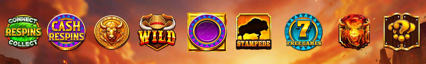 Fire Stampede Ultimate Speelveld - symbolen