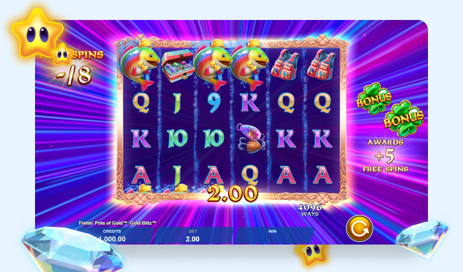 Fishin Pots of Gold Gold Blitz Speelveld - Free Spins bonusreonde