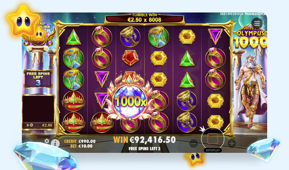 Gates of Olympus 1000 Speelveld - Vermenigvuldiger