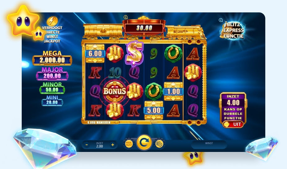 Gold Blitz Express speelveld - Gameplay