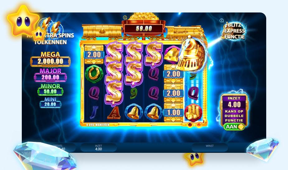 Gold Blitz Express speelveld - Trein