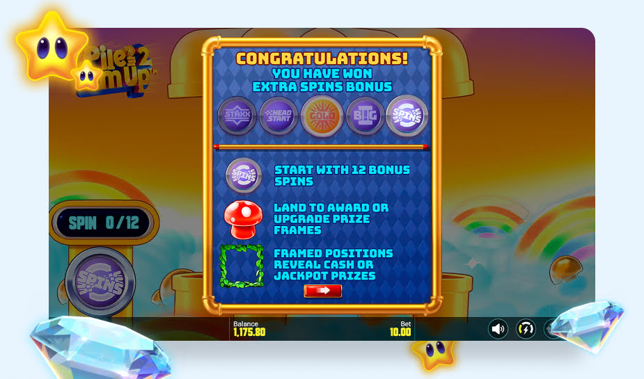 Pile em up 2 Speelveld - Extra spins bonus