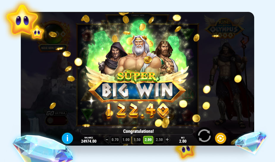 Rise of Olympus 1000 speelveld - Super big win