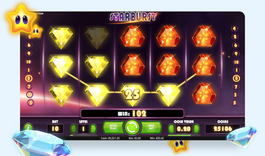 Starburst Speelveld - Win