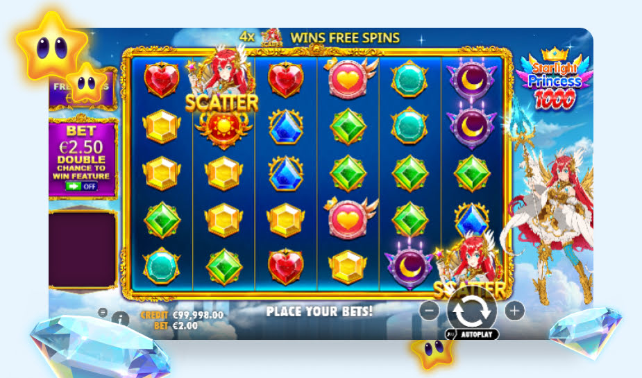 Starlight Princess 1000 Speelveld - Gameplay