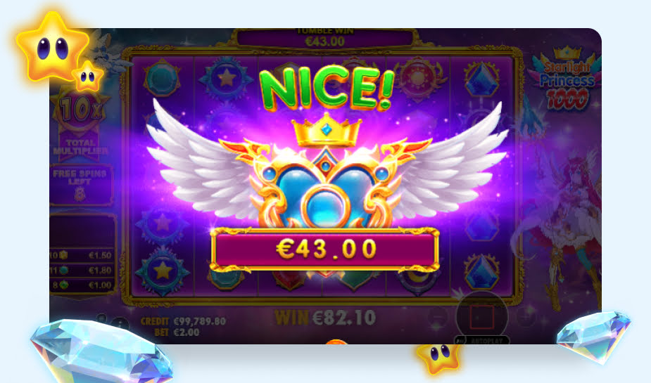 Starlight Princess 1000 Speelveld - Nice win