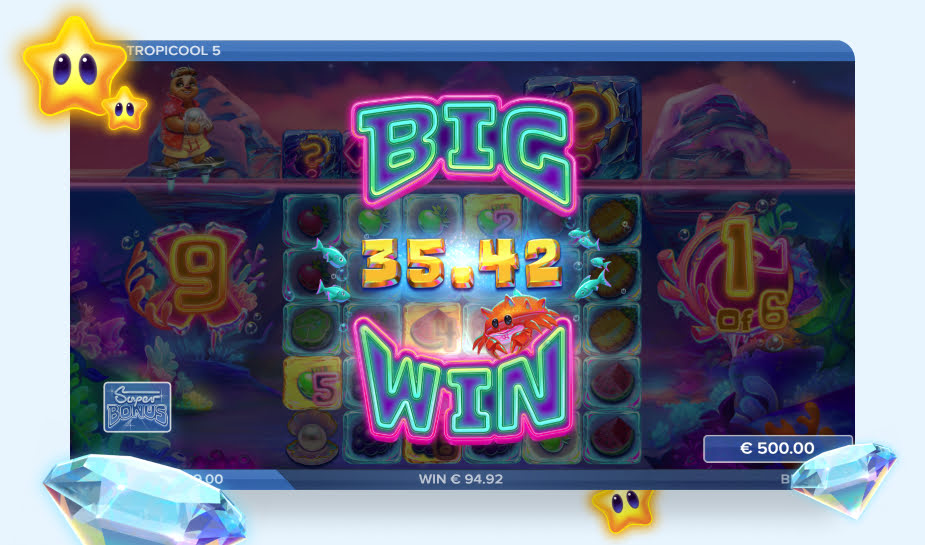 Tropicool 5 speelveld - Big Win