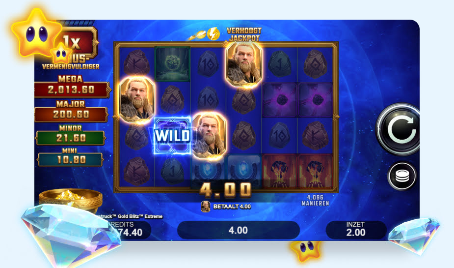 Thunder Struck Gold Blitz Extreme speelveld - Wild