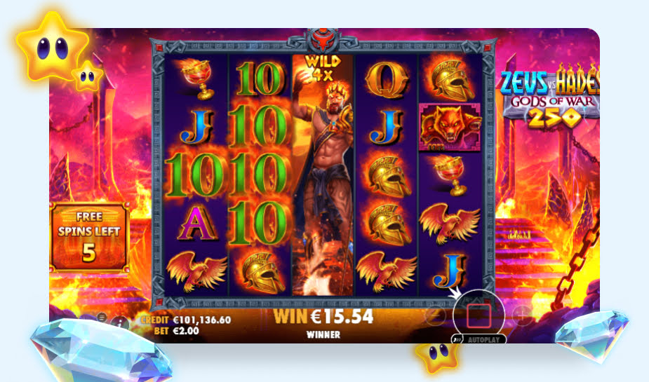 Zeus vs hades Gods of War 250 speelveld - Mulitplier in Hades