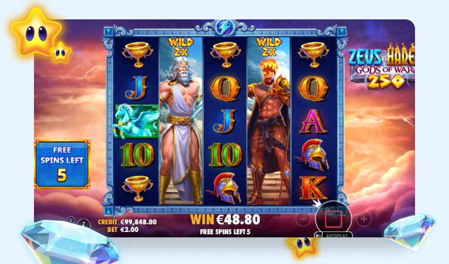 Zeus vs hades Gods of War 250 speelveld - Wilds in Zeus