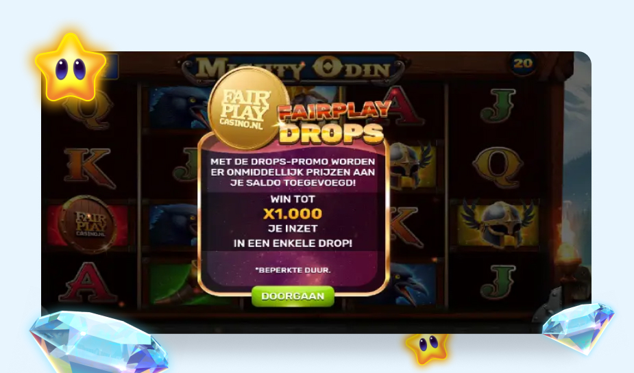 Mighty Odin met Fair Play drops