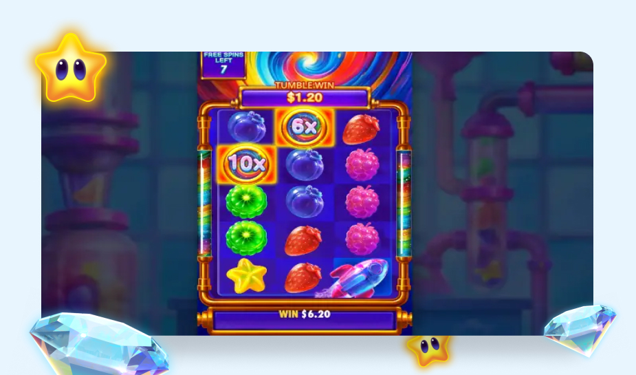 Sweet Burst bonusronde gameplay