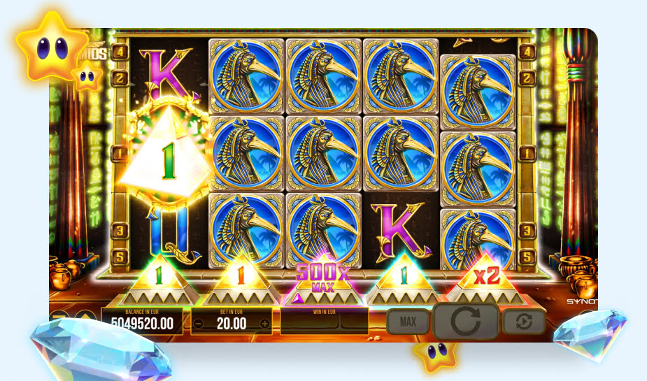 Age of Pyramids speelveld - Hold n Spin