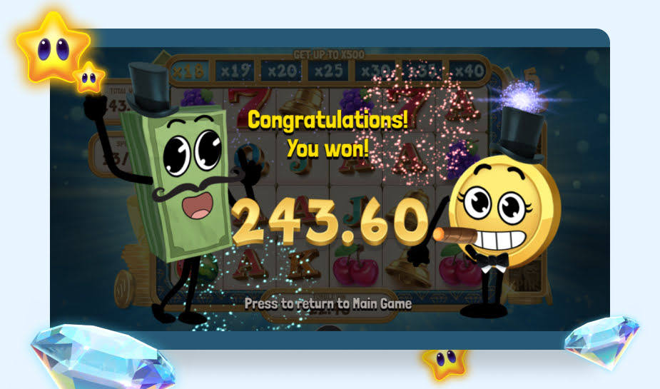 Bill and Coin Speelveld - Gefeliciteerd