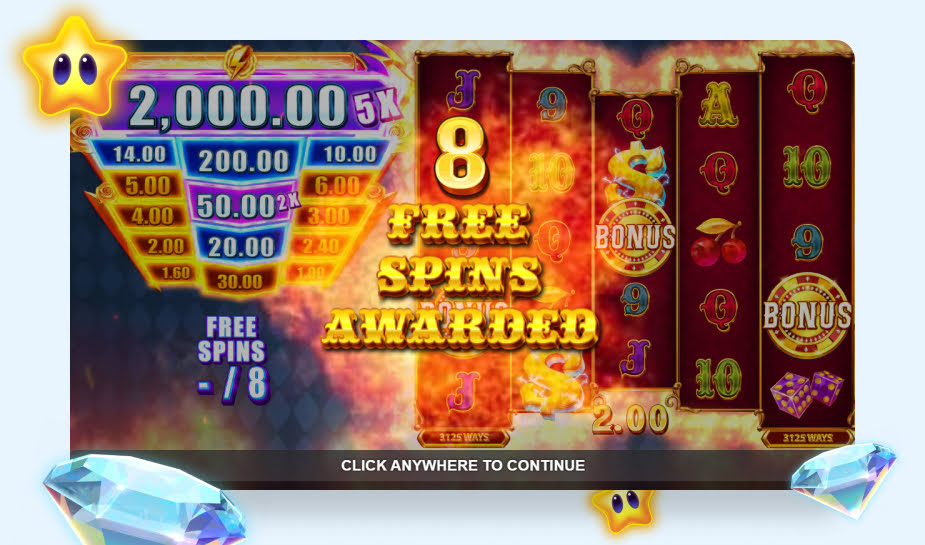Fire and Roses Blitz Fortune Tower Speelveld - Free spins