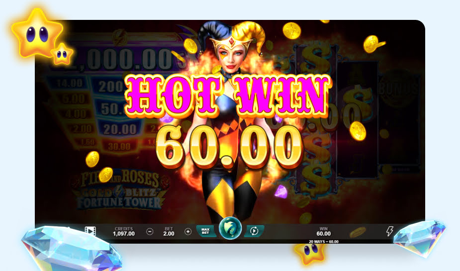 Fire and Roses Blitz Fortune Tower Speelveld - Hot Win