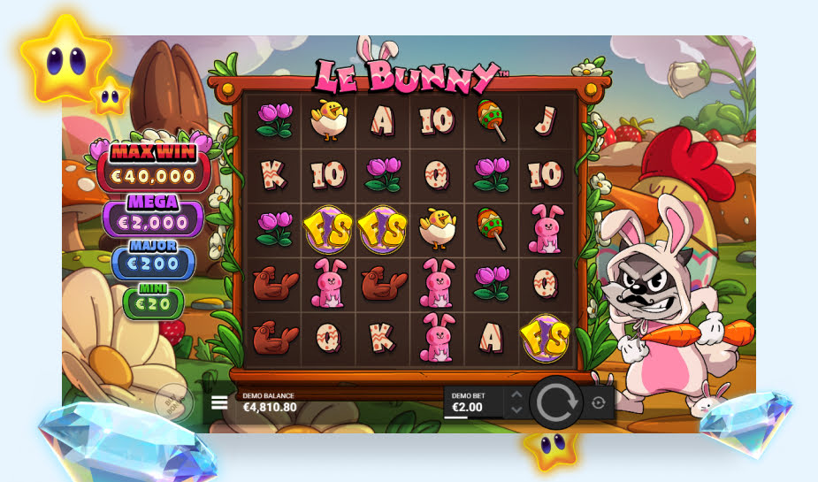 Le Bunny speelveld - Free spins