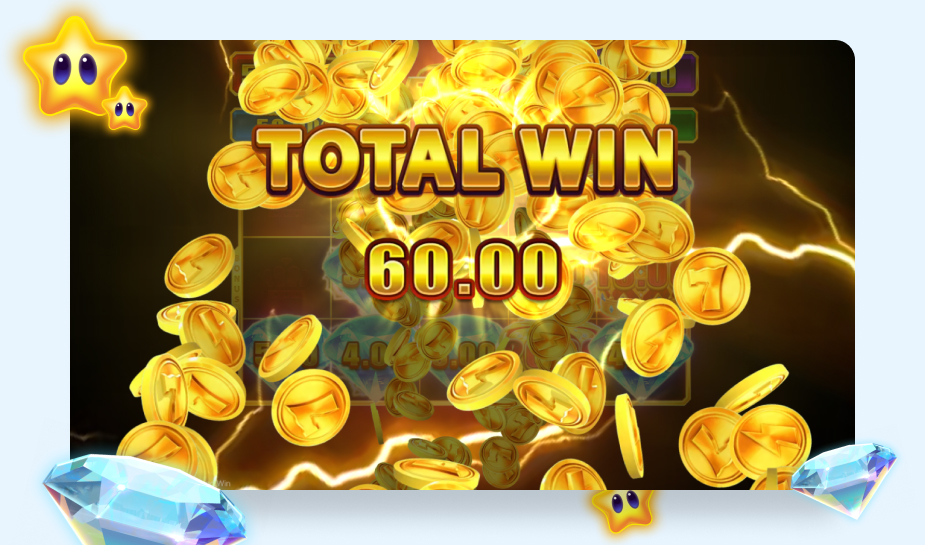 Power Crown: Hold and Win speelveld - Total win