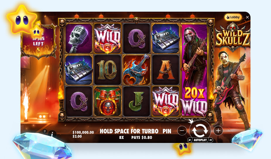 Wild Skullz Speelveld - free spins