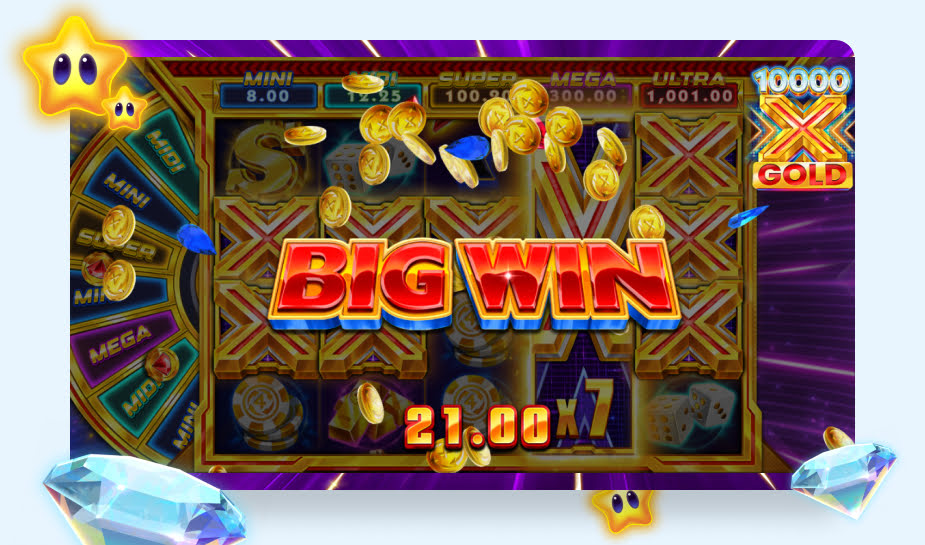 10000x Gold Speelveld - Big win