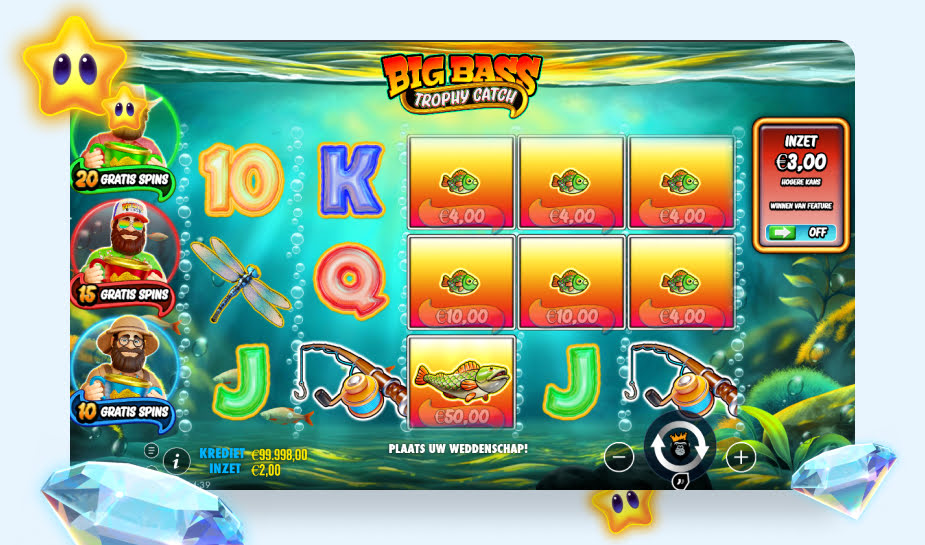 Big Bass Trophy Catch Speelveld - Game Play