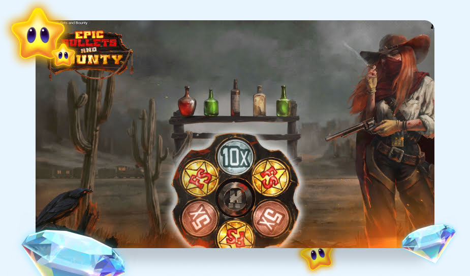 Epic Bullets and Bounty Speelveld - Free spins gamble