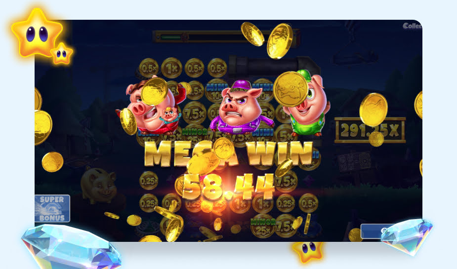 Huff N’ Puff CollectR Speelveld - Mega win