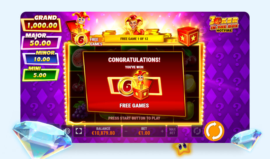 Joker in the Box Hotfire Speelveld - Free games