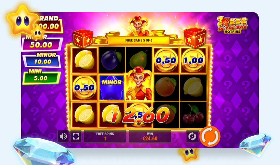 Joker in the Box Hotfire Speelveld - Minor in bonusronde