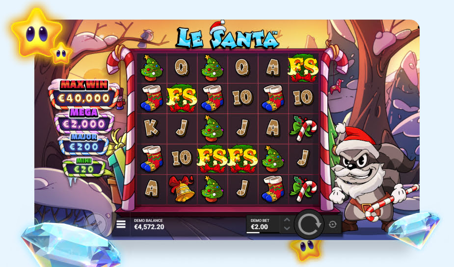 Le Santa Speelveld - Free spins gedraaid