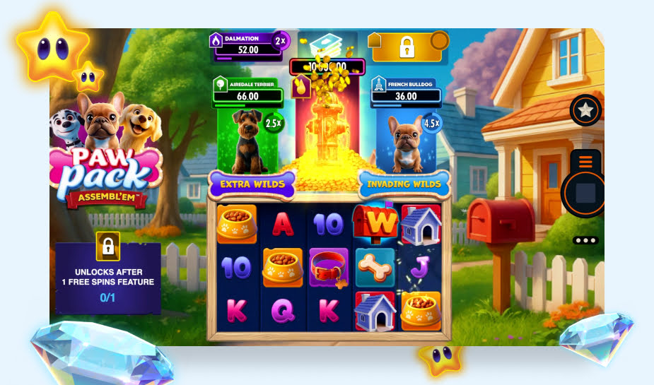 Paw Pack Assembl'em Speelveld Jackpot collect