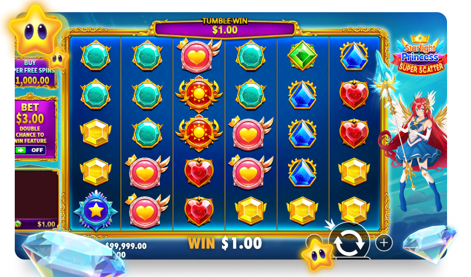 starlight-princess-super-scatter-speelveld-gameplay