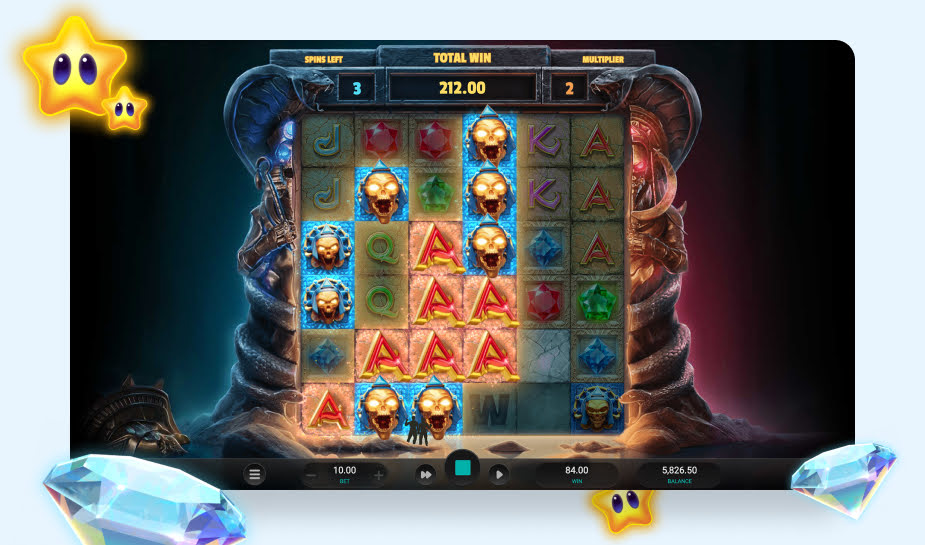 Temple Tumble 2 Dream Drop speelveld - Free spins ronde